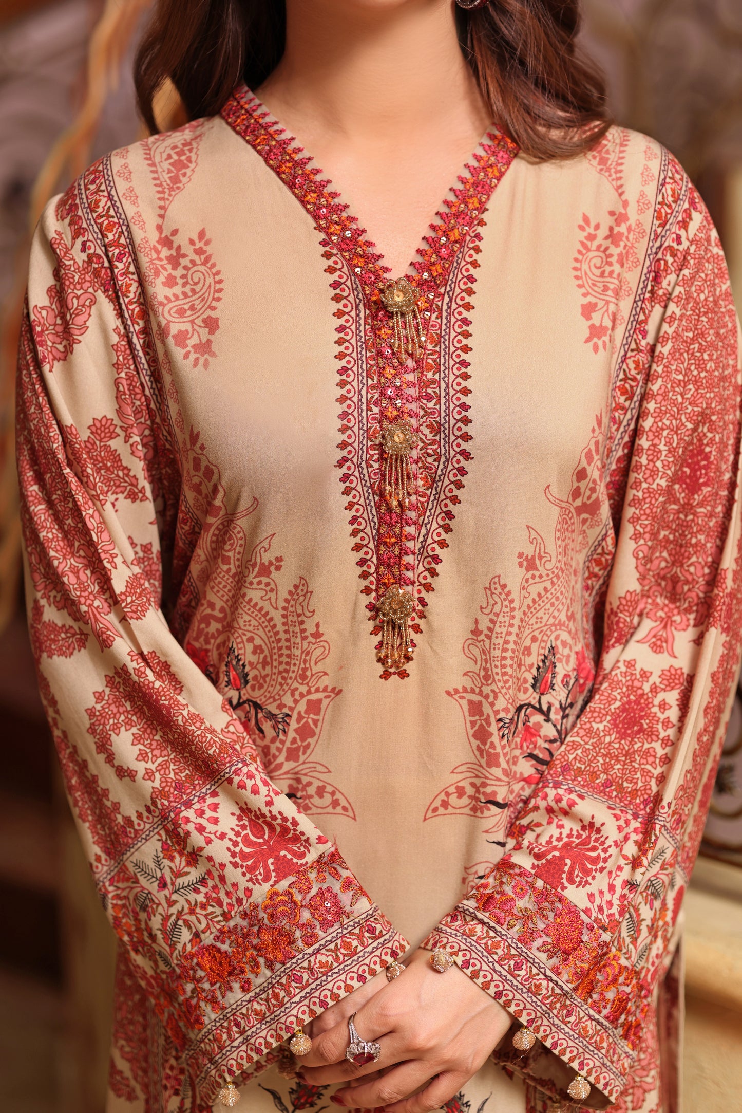 Aneelas linen Emb Stitched 3pc [WPR-08] [Dispatch Time 2 Month]