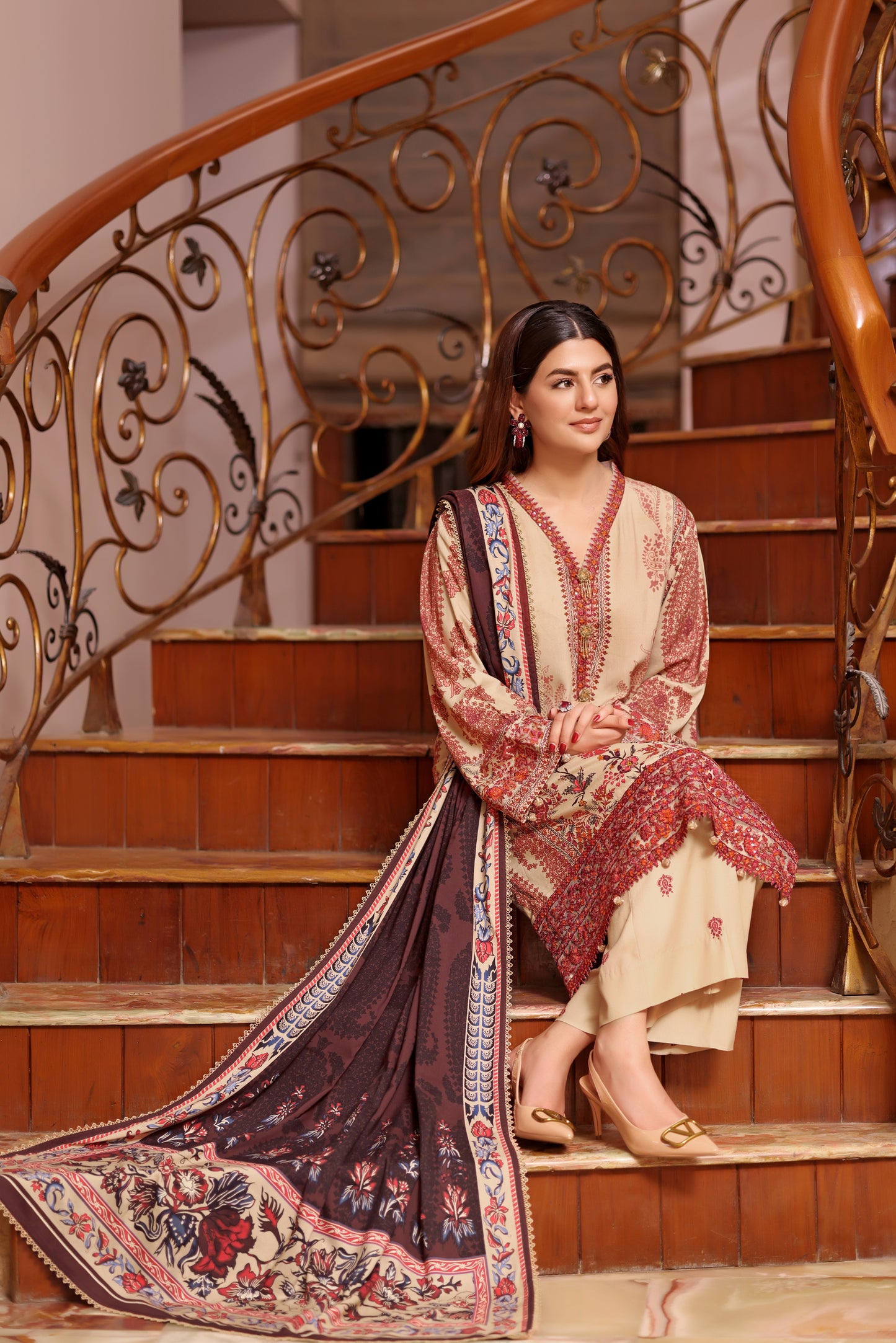 Aneelas linen Emb Stitched 3pc [WPR-08] [Dispatch Time 2 Month]