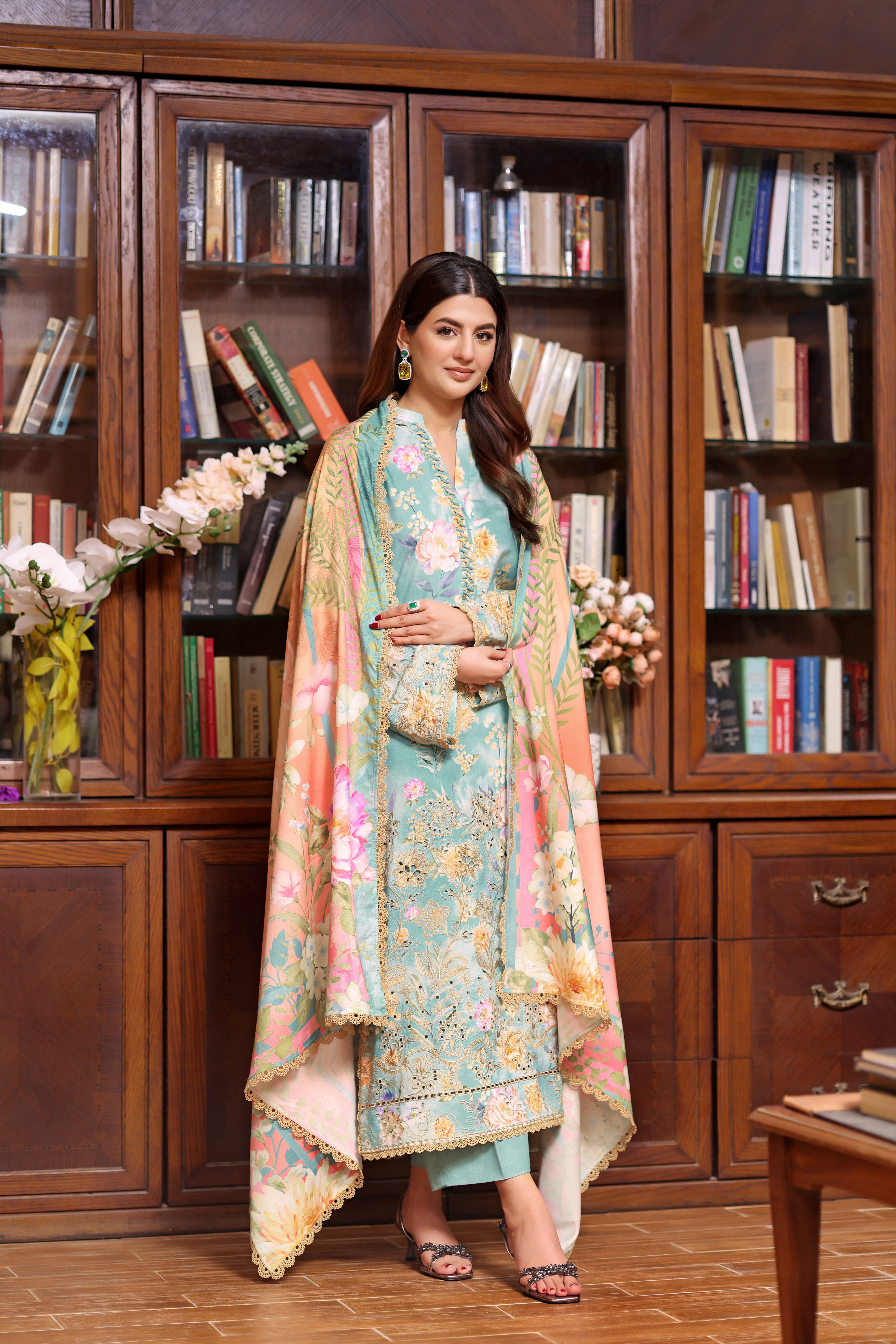 Aneelas Stitched Winter Linen 3pc [WPR-12] [Dispatch Time 2 Months]