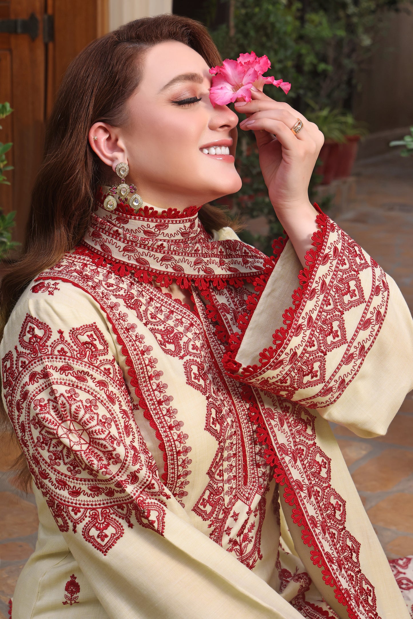 Aneelas Stitched Winter Khadar Emb Shawl 3pc [KR-02] [Dispatch Time 2 Months]