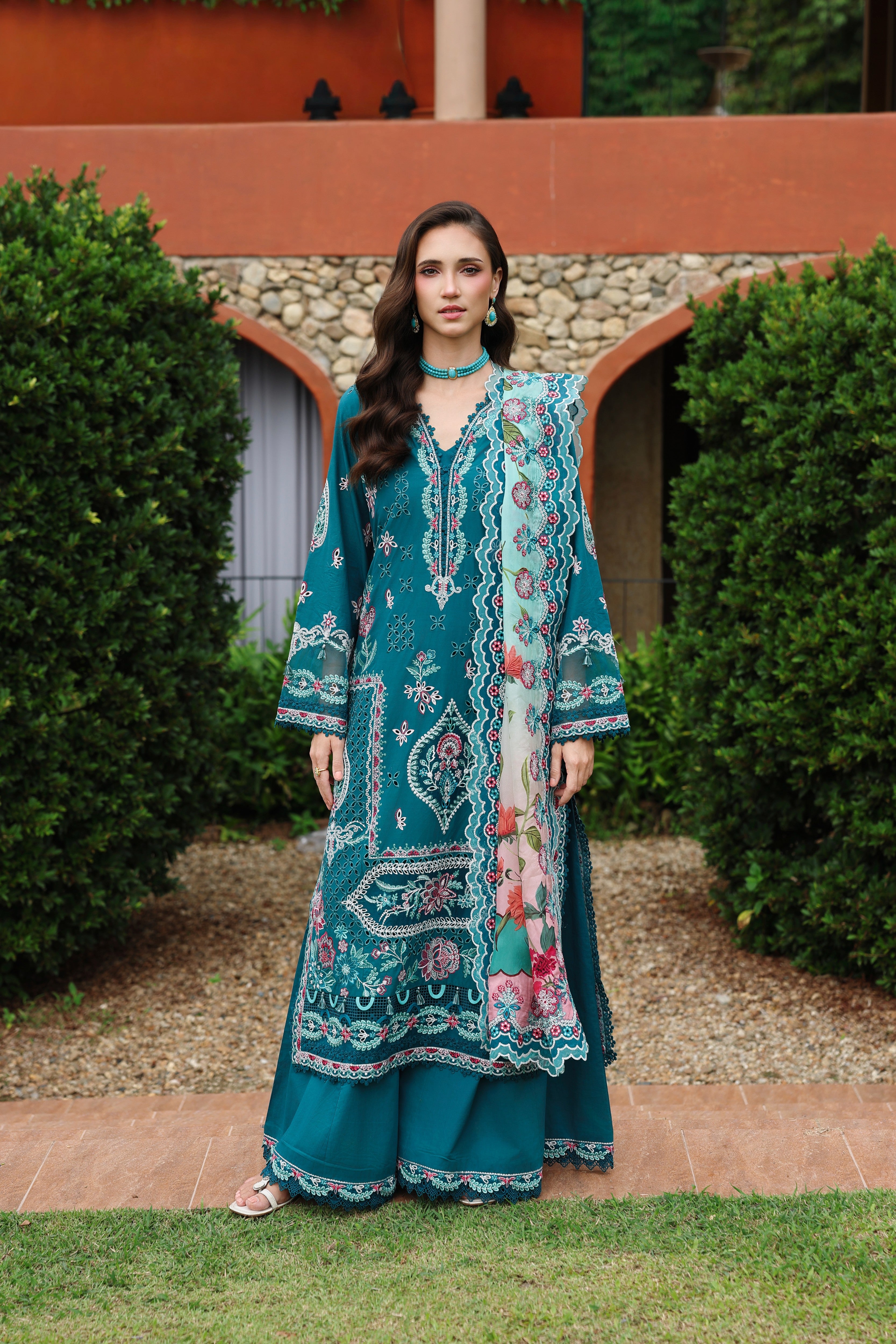 Aneelas Premium Viscose Emb 3pc [VC-26-22] [Dispatch Time 2 Month]