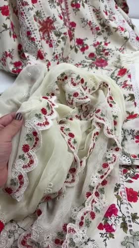 Rs 13800 Aneelas Stitched Print Emb 3pc Chiffon Duppata [SPR-26-64] [Dispatch Time 2 Months]