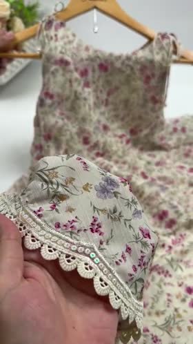 Rs 8000 Aneelas Kids Stitched Frock 2pc [KD-02-B] [Dispatch Ready]