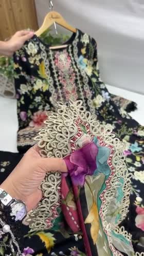 Rs 14500 Aneelas Stitched Viscose Print Emb 3pc Silk Duppata [VC-26-19-B] [Dispatch Time 2 Months]