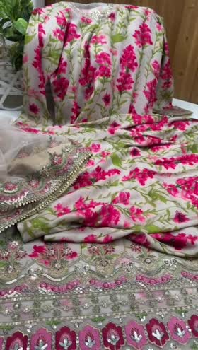Rs 15500 Aneelas Stitched Raw silk Emb Shirt Trouser Net Emb Duppata 3pc [FC-06-A] [Dispatch Time 2 Months]