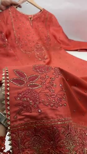 Rs 14500 Aneelas Stitched Silk Chiffon Duppata 3pc [RS-11] [Dispatch Time 2 Months]