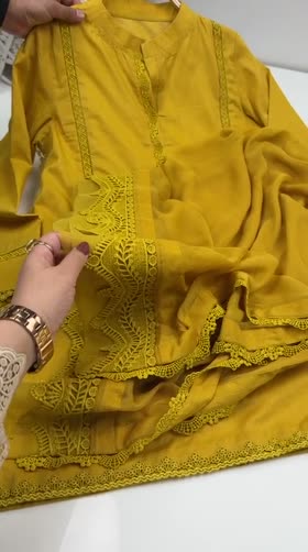 Rs 8000 Aneelas Stitched Solid Lawn 3pc with Shalwar & Chiffon Duppata [SL-16][Dispatch Time 2 Month]