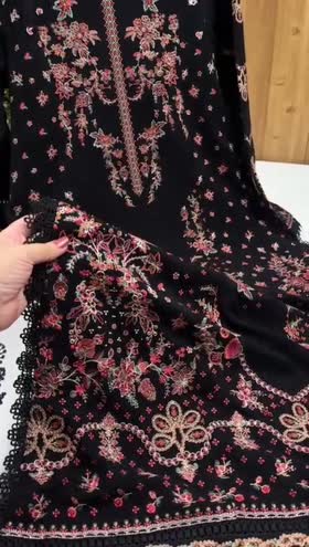 Rs 15000 Aneelas Stitched Winter Peach Wool Emb 3pc [PL-01] [Dispatch Time 2 Months]