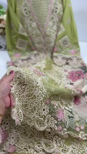 Rs 21000 Aneelas Luxury Stiched Lawn Emb With Emb Chiffon dupatta 3pc [LUX-26-28][Dispatch Time 2 Month]