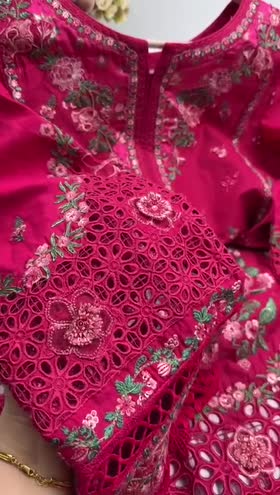 Rs 17000 Aneelas Stitched Luxury Lawn Emb 3pc with Emb Khadi Net Duppata [LUX-26-14] [Dispatch Time 2 Months]