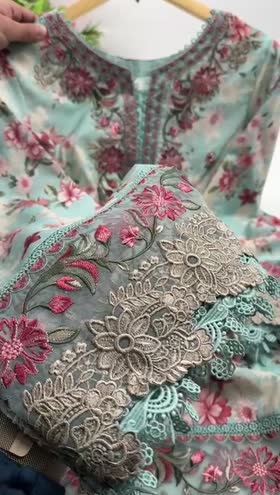 Rs 12500 Aneelas Stitched Print Emb Lawn Printed Lawn Duppata 3pc [SPR-26-02] [Dispatch Time 2 Month]