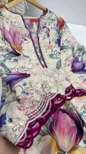 Rs 14500 Aneelas Stitched Lawn Print Emb 3pc Chiffon Duppata [SPR-26-36-A] [Dispatch Time 2 Months]