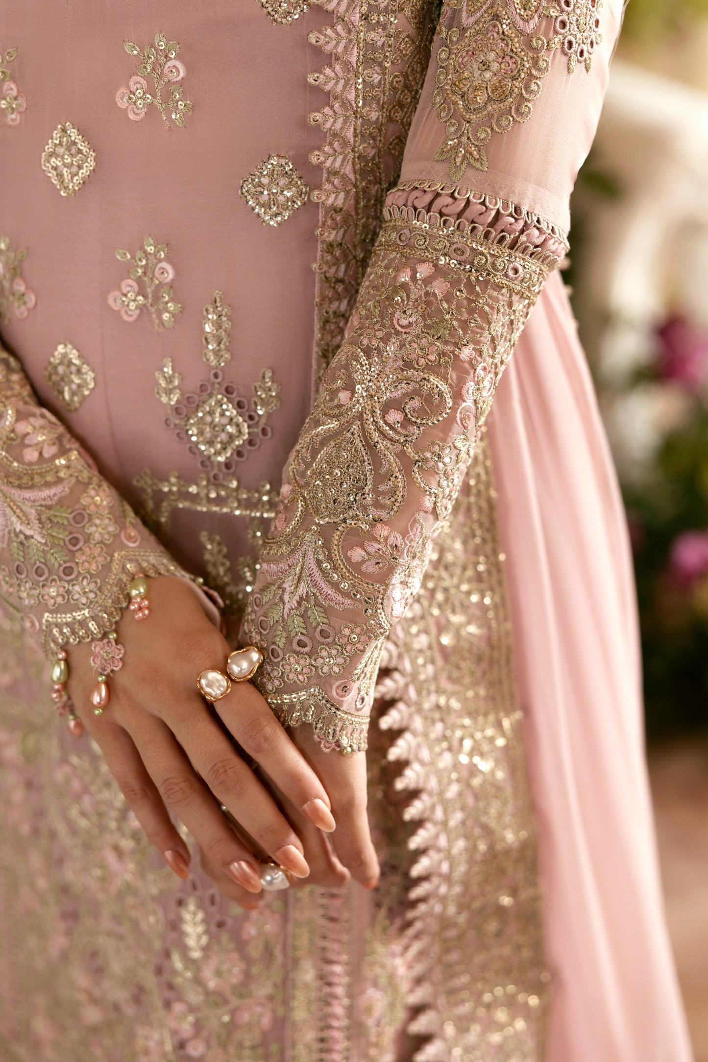 Rs 39000 Aneelas Stitched Luxury Chiffon With Ada Work 4pc [LUX-CH-03] [Dispatch Time 3 Months]