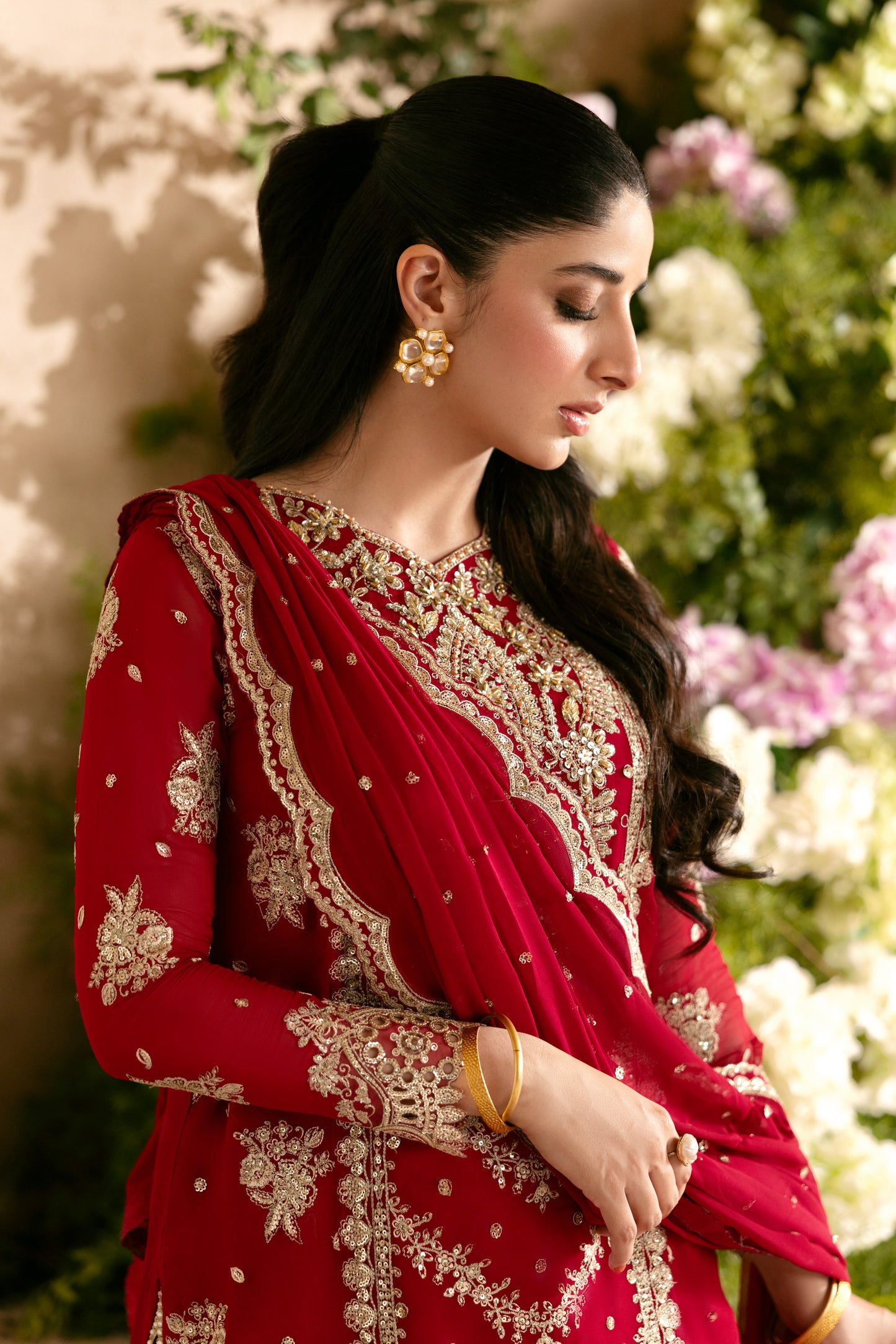Rs 38000 Aneelas Stiched Bridal/Wedding Chiffon With Ada Work 3pc [LUX-CH-02] [Dispatch Time 2 Month]