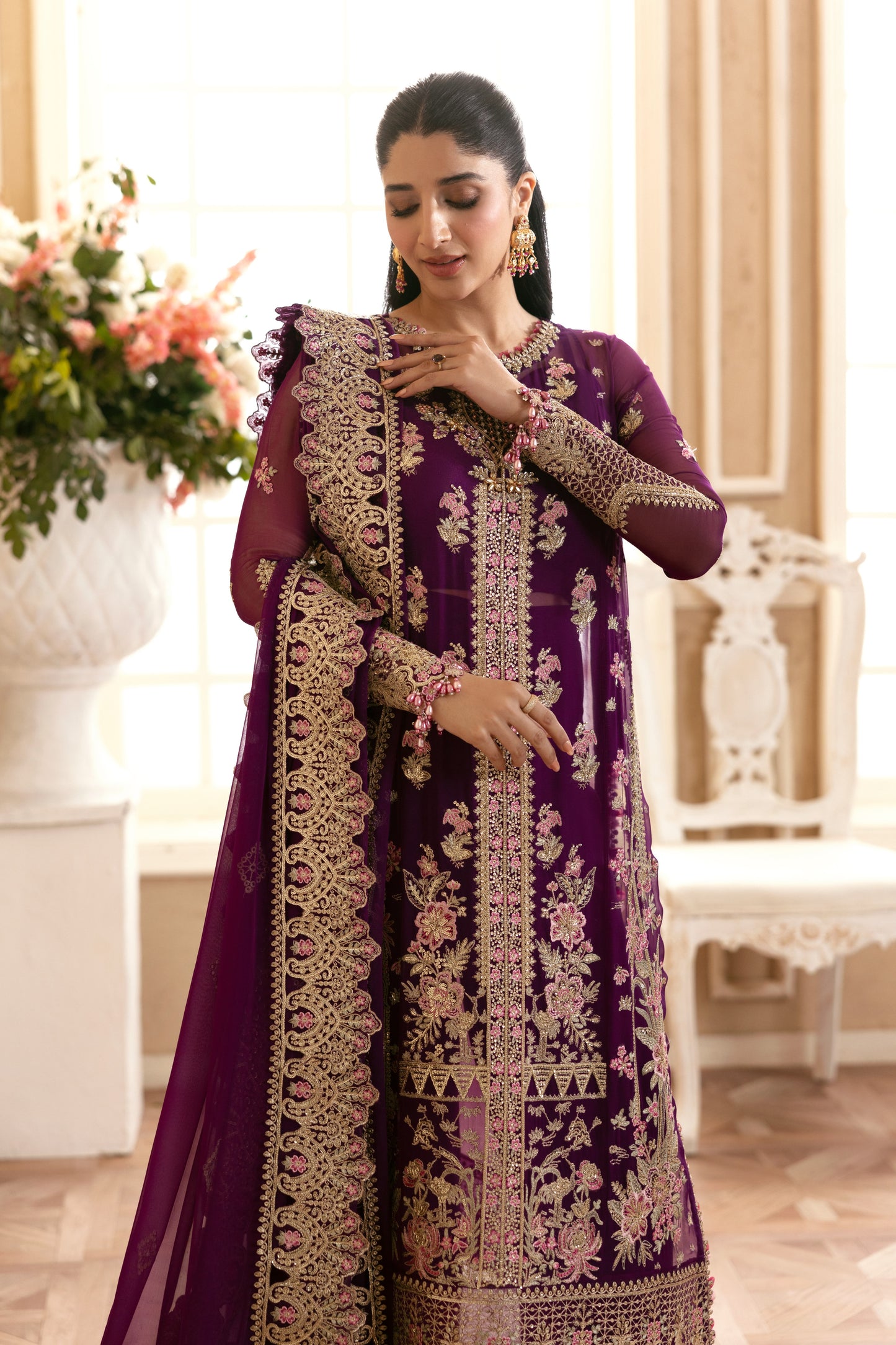 Rs 26500 Aneelas Stitched Luxury Emb Organza 3pc [MAWRA-06] [Dispatch Time 2.5 Months]