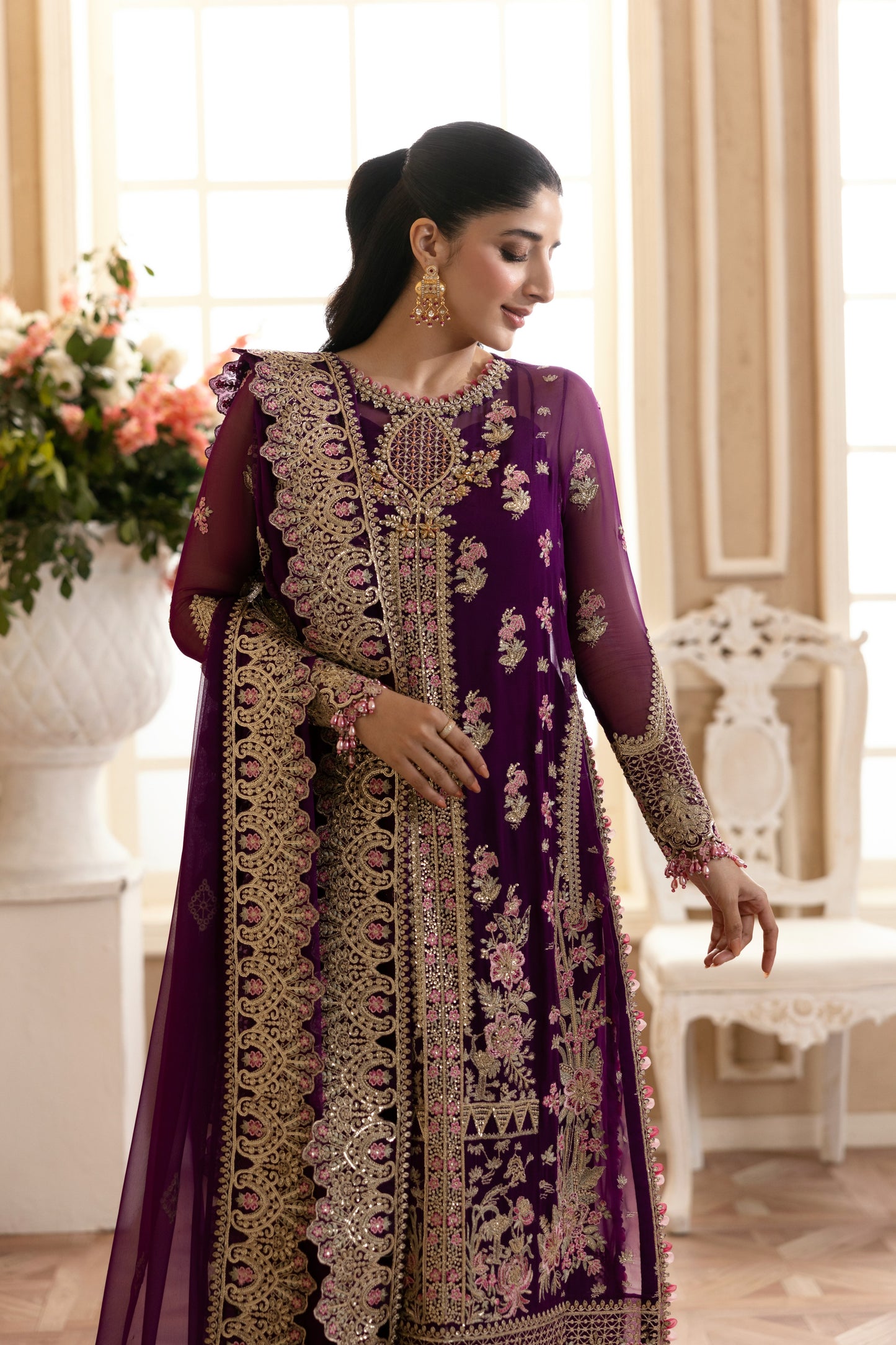 Rs 26500 Aneelas Stitched Luxury Emb Organza 3pc [MAWRA-06] [Dispatch Time 2.5 Months]