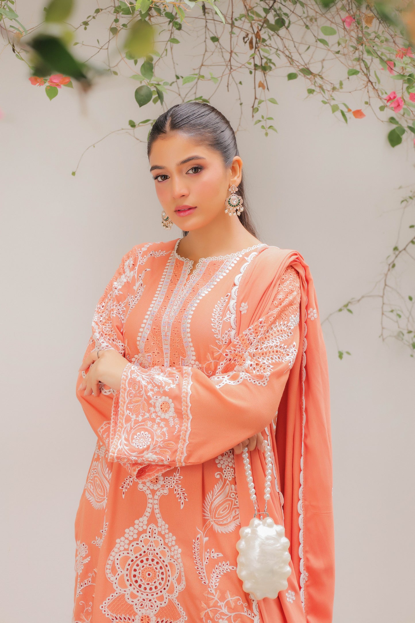 Aneelas Stitched Luxury Winter Emb Karandi Twill Emb Shawl 3pc [LUX-01] [Dispatch Time 2 Months]