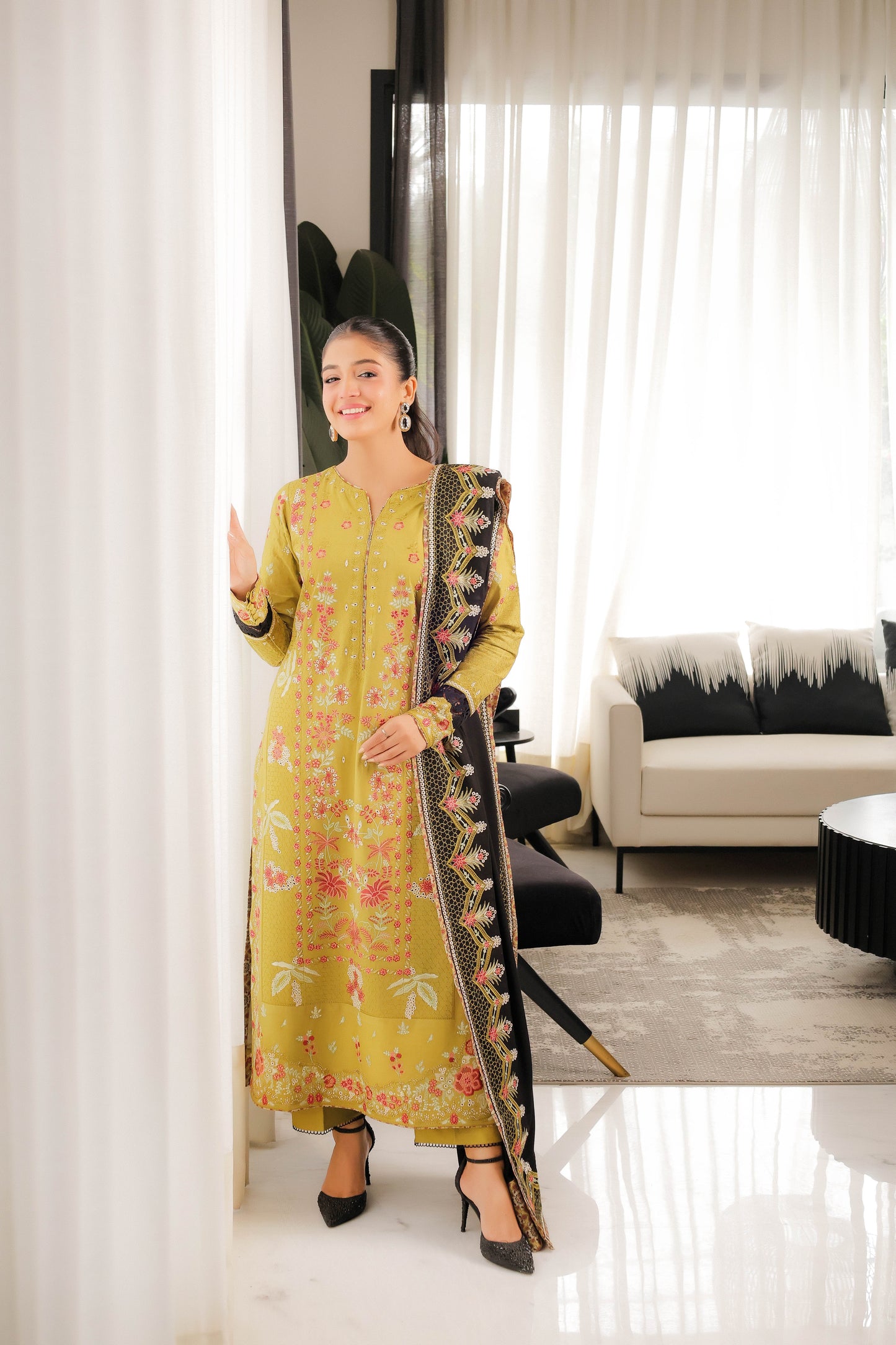 Rs 19500 Aneelas Stitched Luxury Winter Emb Twill 3pc [LAIBA-04] [Dispatch Time 2 Months]