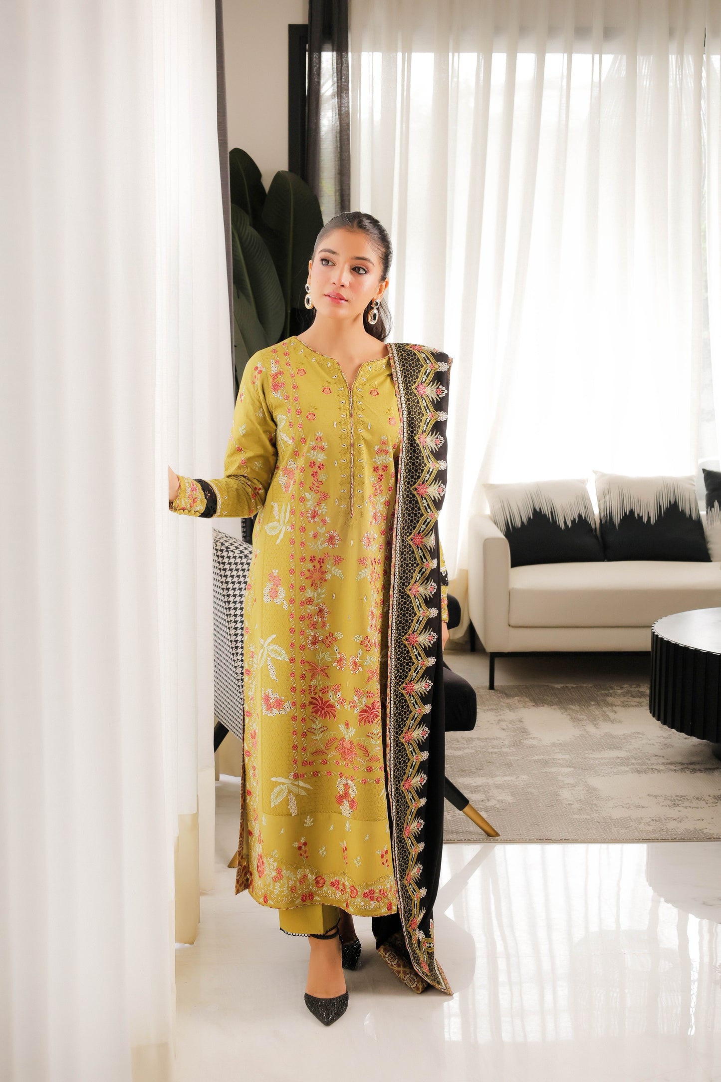 Rs 19500 Aneelas Stitched Luxury Winter Emb Twill 3pc [LAIBA-04] [Dispatch Time 2 Months]