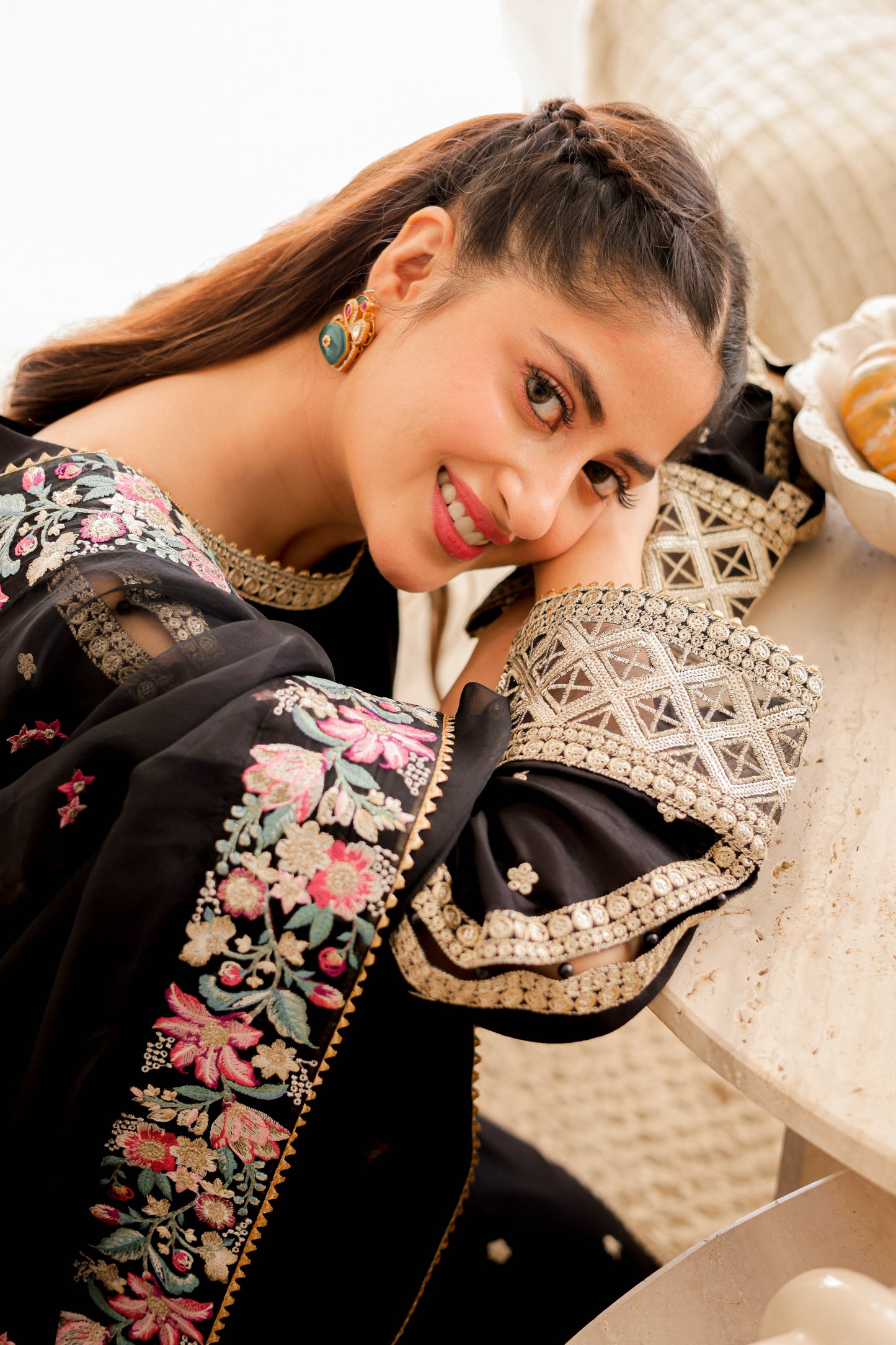 Aneelas Stitched Raw Silk Shirt Trouser [FC-03] [Dispatch Time 2 Months]