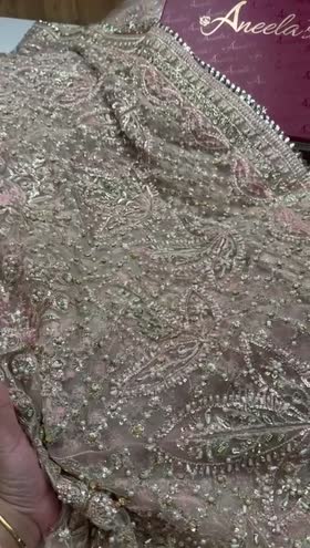 Rs 38000 Aneelas stitched Bridal / wedding formal Heavy Ada work maxi 3pc [Dispatch Time 2 Months]