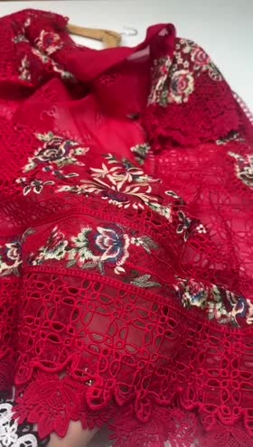 Rs 17500 Aneelas Stitched Party Wear Organza Raw Silk Inner Trouser 3pc [OR-03] [Dispatch Time 2 Months]