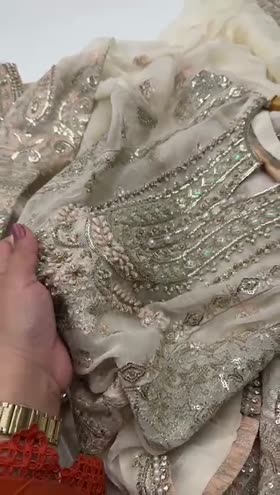Rs 29500 Aneelas Nikah Luxury Chiffon Dress  With Ada Work Stitched 4pc [LUX-CH-01] [Dispatch Time 2 Month]