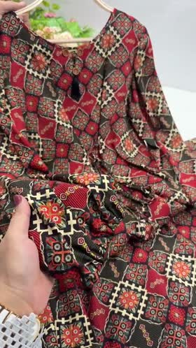 Aneelas Viscose Printed Frock 2pc [VC-26-31] [Dispatch Time 2 Months]