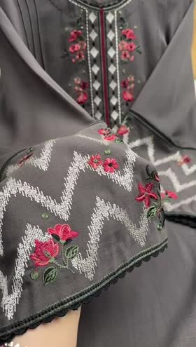 Rs 6500 Aneelas Stitched Karandi Emb Shirt Trouser 2pc [KR-06] [Dispatch Time 2 Months]