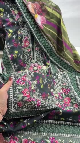 Rs 14500 Aneelas Stitched Lawn Print Emb 3pc Chiffon Duppata [LUX-26-54-B] [Dispatch Time 2.5 Months]
