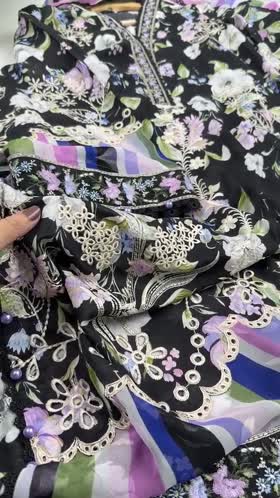 Rs 15000 Aneelas Stitched Lawn Print Emb 3pc With Pearls Embellishment [SPR-26-24-B] [Dispatch Time 2 Months]
