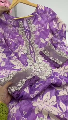 Rs 11500 Aneelas Stitched Printed Lawn Emb Chiffon Duppata 3pc new Launch With Same Stitching Style [PR-03-B] [Dispatch Date 5th July] ~ [Chest 19] [Length 48] SMALL