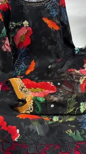 Rs 12450 Aneelas Stitched Lawn Print Emb 3pc Chiffon Duppata [SPR-26-26-A] [Dispatch Time 1.5 Months]