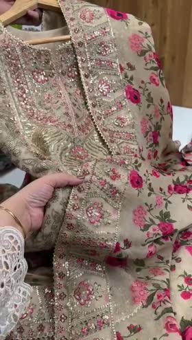Rs 23500 Aneelas Stitched Party Wear/ Wedding Wear 3pc With Raw Silk Trouser [FC-05-B] [Dispatch Time 2 Months]