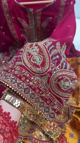 Rs 13000 Aneelas Stitched Semi Formal Raw Silk Emb Shirt Shalwar 2pc [FC-33] [Dispatch Time 2 Months]