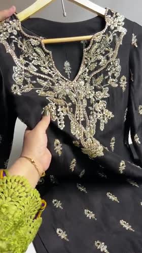 Aneelas Korean Raw Silk Ada Work Emb 3pc Emb Duppata [FC-35] [Dispatch Time 2.5 Months]