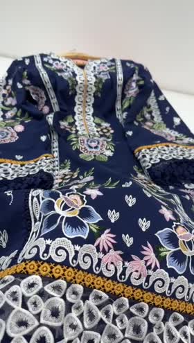 Rs 17500 Aneelas stitched luxury lawn Emb 3pc [Dispatch date 15th April ] ~ [Chest 19] [Length 44] SMALL