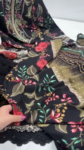 Rs 12000 Aneelas Stitched Print Emb Viscose 3pc Viscose Duppata [VC-26-06-A] [Dispatch Time 2 Months]