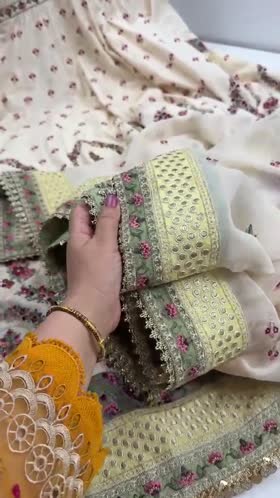 Rs 22500 Aneelas Stitched Lawn Heavy Emb Frock 3pc Emb Chiffon Duppata [LUX-26-83] [Dispatch Time 2 Months]