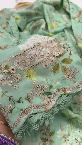 Rs 11500 Aneelas Stitched Lawn Emb Print Chiffon Duppata 3pc [PR-14] [Dispatch Time 2 Months] ~ [Chest 19] [Length 44] SMALL