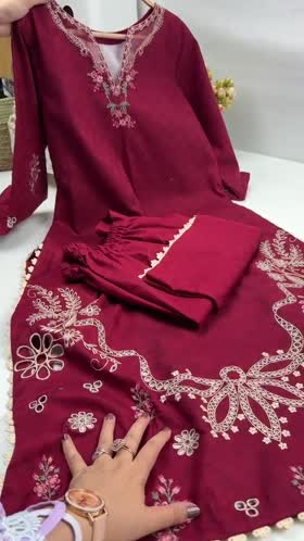 Rs 9000 Aneelas Stitched Lawn Emb Shirt Trouser 2pc [LUX-26-77] [Dispatch Time 2 Months]