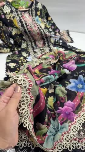 Rs 15000 Aneelas Stitched Twill Print Emb 3pc Twill Shawl [VC-26-19-C] [Dispatch Time 2 Months]