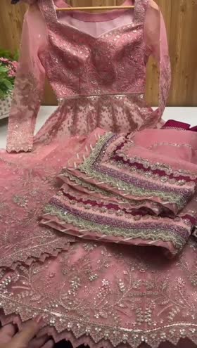 Rs 26500 Aneelas Stitched Wedding/ Bridal Emb Maxi 3pc [BR-19] [Dispatch Time 2 Months]