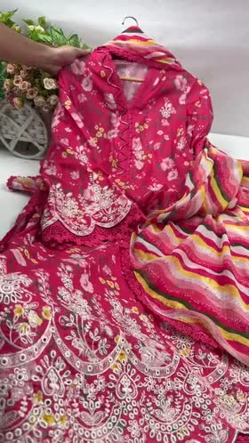 Rs 11500 Aneelas Stitched Lawn Print Emb 3pc Chiffon Duppata [SPR-26-27-A] [Dispatch Time 2 Months]