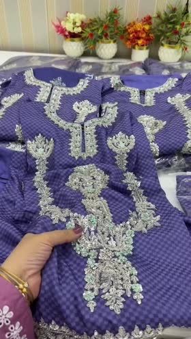 Rs 19000 Aneelas Ada work unstitched 3 p [[Dispatch date 15th April ]