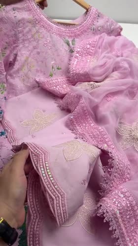 Rs 18000 Aneelas Stitched Print Heavy Emb Shirt Sharara Emb Chiffon Duppata 3pc [SPR-26-78-B] [Dispatch Time 2 Months]