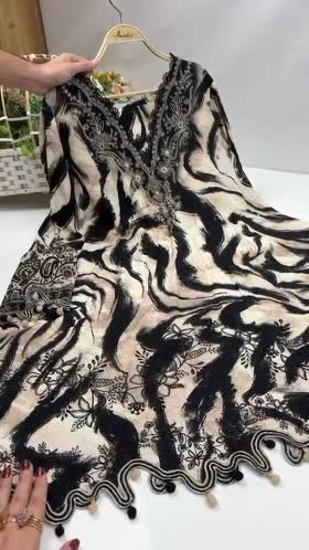 Aneelas Viscose Print Emb 3pc Viscose Duppata [WPR-26-12-A] [Dispatch Time 2 Months]