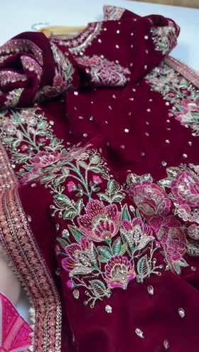 Rs 16500 Aneelas Stitched Velvet 2pc [VT-12] [Dispatch Time 2 Months]