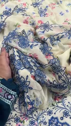 Rs 13950  Aneelas Stitched Luxury Lawn Print Emb Shirt Trouser with Emb Printed Chiffon Duppata 3pc [SPR-26-05] [Dispatch Time 2 Month]