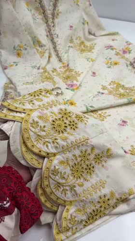 Rs 12500 Aneelas Stitched Lawn Print Emb 3pc Lawn Duppata [SPR-26-82-A] [Dispatch Time 2 Months]